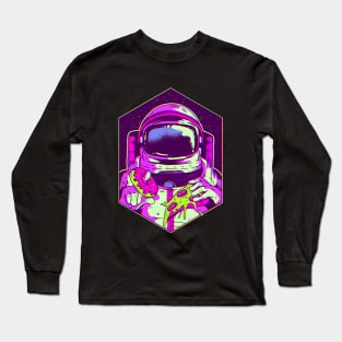 Space Astronaut Junk Food Love Long Sleeve T-Shirt